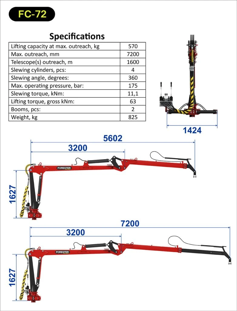 FC-72 Forestry Crane — Forest Cranes — load capacity 570 kg — Gallery 2