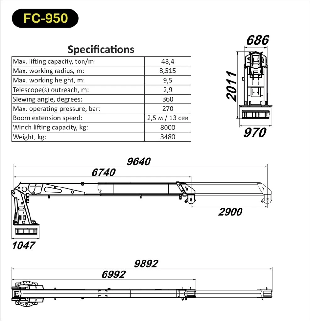 FC-950 Loader Crane — Forest Cranes — load capacity 48.4 — Gallery 2