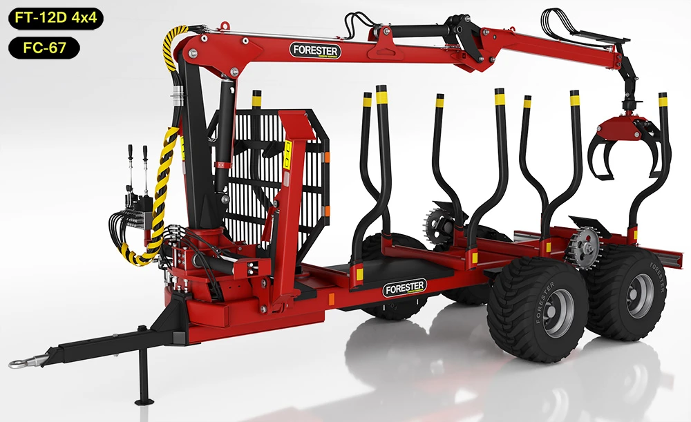 FT-12D 4×4 Forestry Trailer — Forest Trailers — load capacity 12 000 kg — Gallery 4