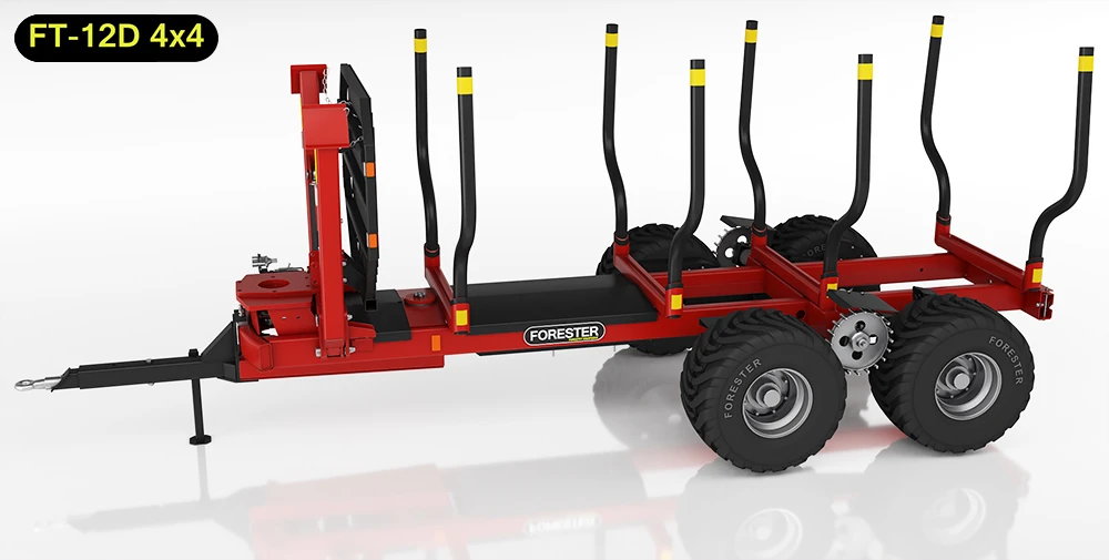 FT-12D 4×4 Forestry Trailer — Forest Trailers — load capacity 12 000 kg — Gallery 3