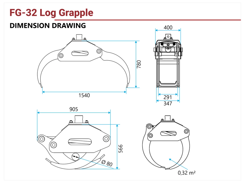 FG-32 Log Grapple — Log Grapple for Crane — Gallery 2
