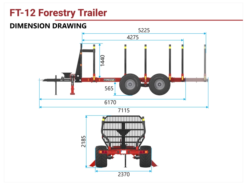 FT-12 Forestry Trailer — Forest Trailers — load capacity 12 000 kg — Gallery 3