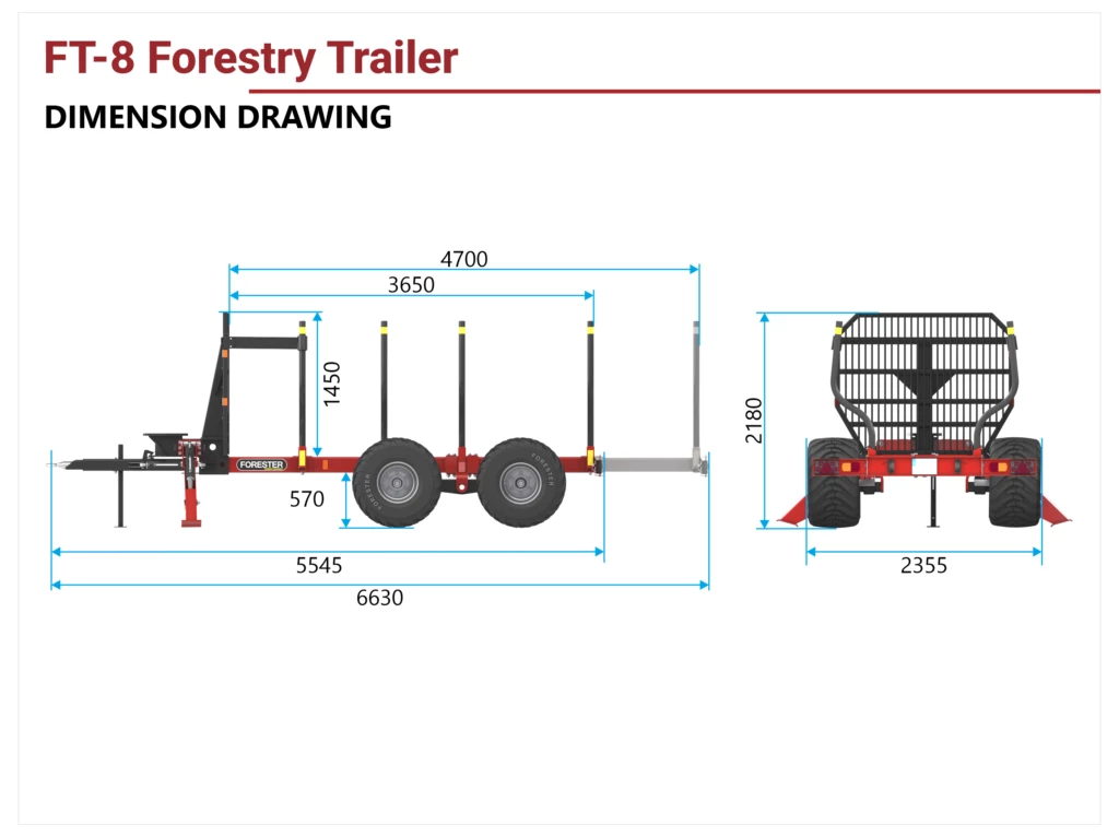 FT-8 Forestry Trailer — Forest Trailers — load capacity 8 000 kg — Gallery 5